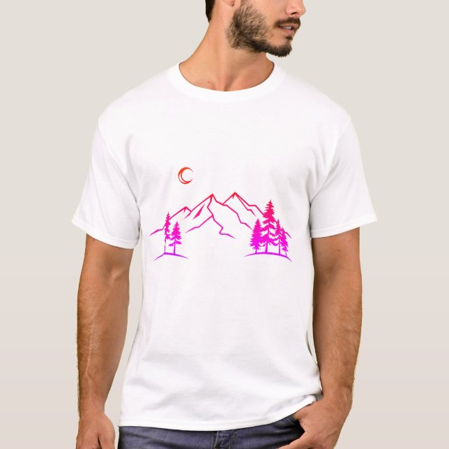 Vivid Mountain Landscape T-Shirt (Vorderseite)