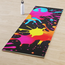 Vivid Neon Abstrakt Art in Motion Yogamatte