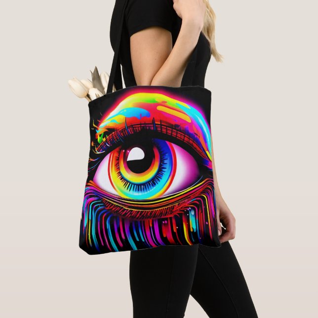 Vivid Neon Eye mit Melkfarben (Von Nahem)