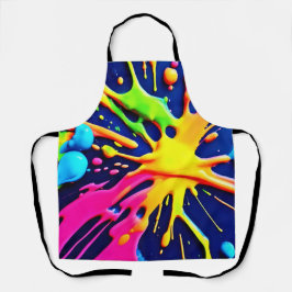 Vivid Neon Splashes Schürze