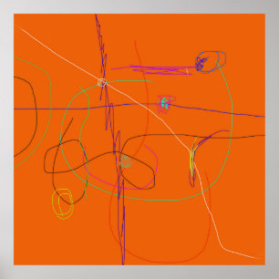 Vivid Orange Hintergrund Poster