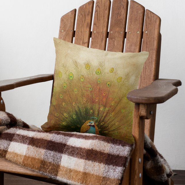 Vivid Peacock Fan Kissen (Von Creator hochgeladen)