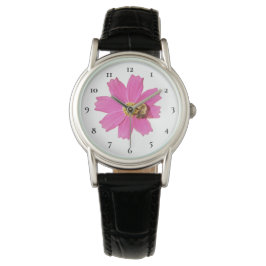 Vivid Pink Cosmos Blume Watch Armbanduhr