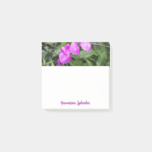 Vivid Pink Hawaiian Blume Square Post-it Klebezettel