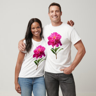 Vivid Pink Peony T-Shirt