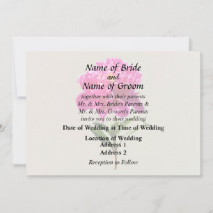 Vivid Pink Peony Wedding Supplies Einladung