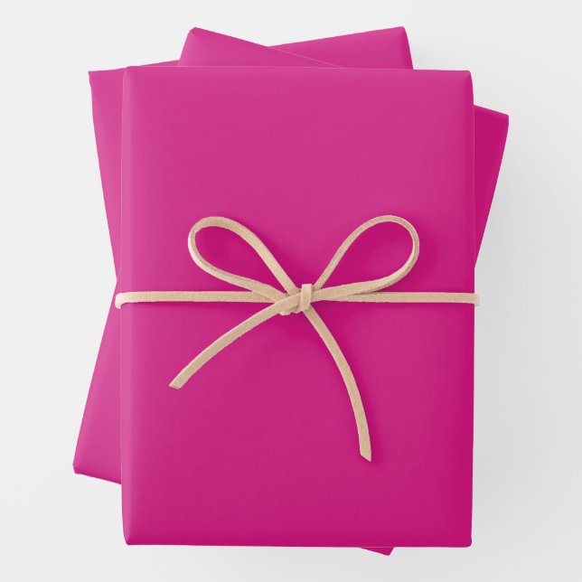 Vivid Pink Solid Color Geschenkpapier Set (Beispiel)