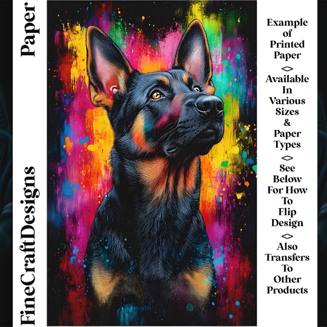 Vivid Pop Art German Shepherd Dog CS7 Kunsthandwer (Von Creator hochgeladen)