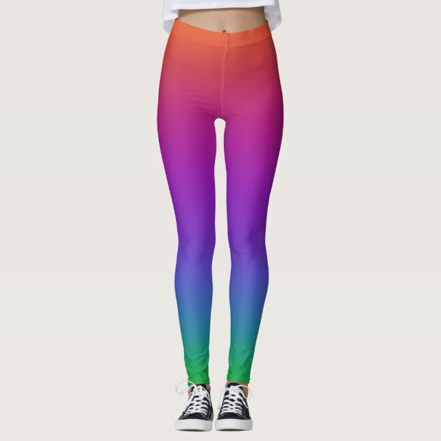 Vivid Rainbow Leggings (Vorderseite)