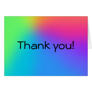 Vivid Rainbow Ombre Geburtstagsparty Dankeschön Ka