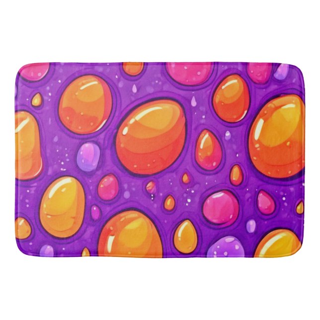 Vivid Raindrop Cartoon Art Badematte (Vorderseite)