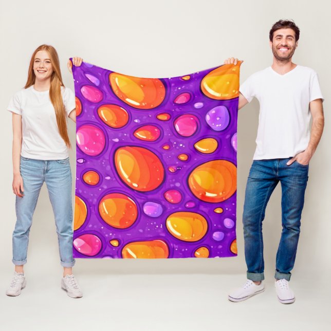 Vivid Raindrop Cartoon Art Fleecedecke (Beispiel)