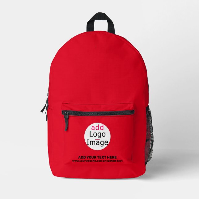 Vivid Red Beruflich Business Brand Custom Bedruckter Rucksack (Vorderseite)