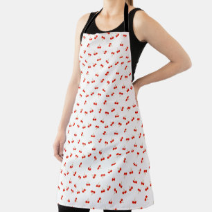 Vivid Red Cherry Pattern Schürze