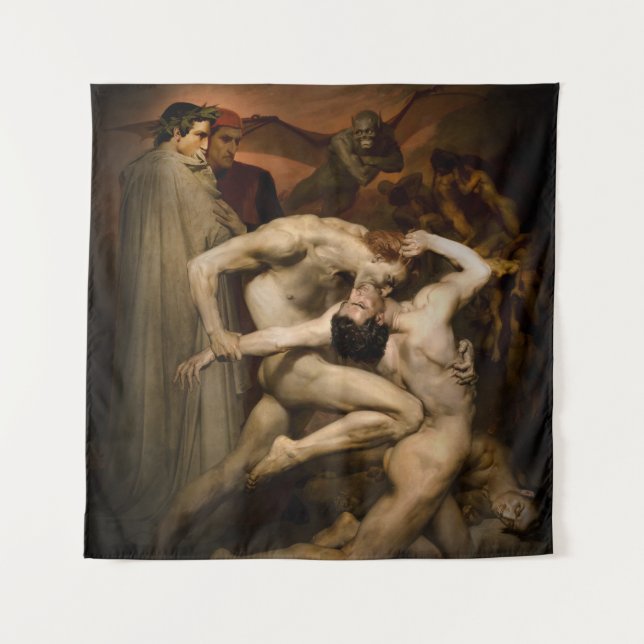 Vivid Retro - Dante und Virgil Wandteppich (Vorderseite (Horizontal))