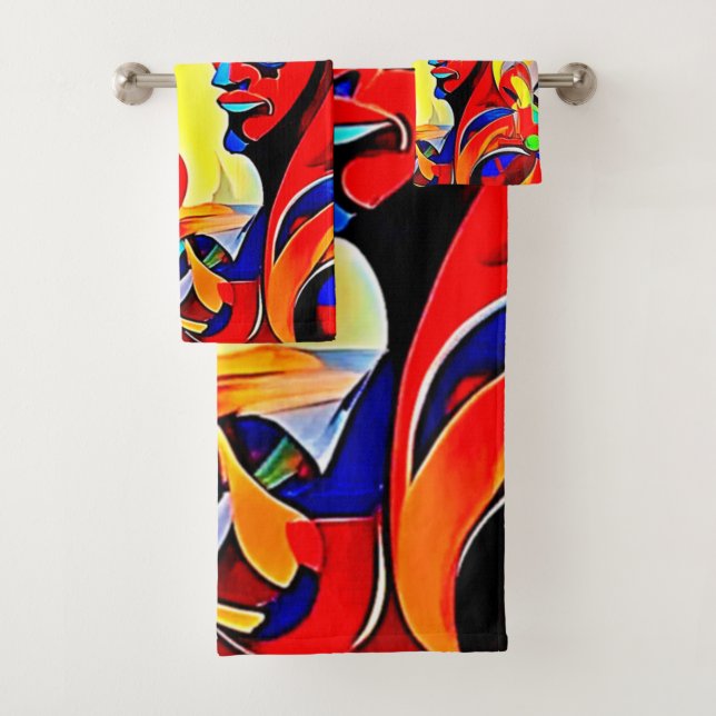 Vivid Spirit Pair Design Badhandtuch Set (Insitu)