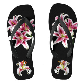 Vivid Stargazer Lily Fotografie Flip Flops