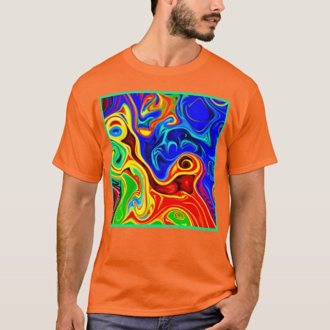 Vivid Style Muster T-Shirt (Vorderseite)