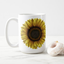 Vivid Sunflower Botanical Art Design Kaffeetasse
