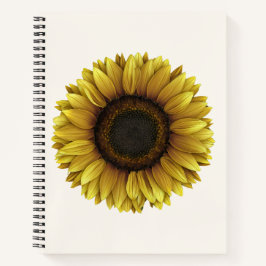 Vivid Sunflower Botanical Art Design Notizbuch