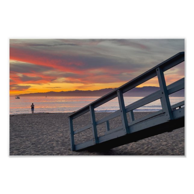 Vivid Sunset Color -  Marina Del Rey, CA Fotodruck (Vorne)