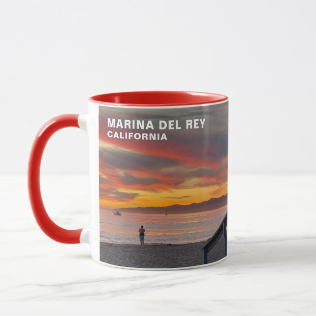 Vivid Sunset Colors - Marina Del Rey, CA Tasse (Links)