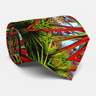 Vivid Tropical Exotic Moderne Abstrakt Krawatte