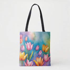 Vivid Tulips Tote Design