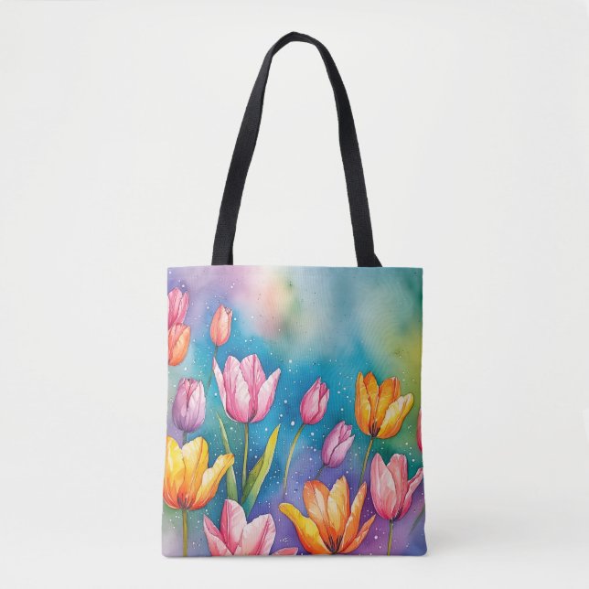 Vivid Tulips Tote Design (Vorderseite)