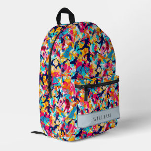 Vivid verschiedene Sportkids zurück zur Schule Bedruckter Rucksack
