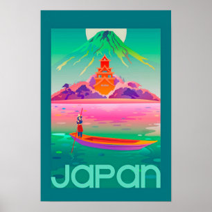 Vivid Vintages japanisches Reiseplakat Poster