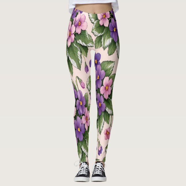 Vivid Violet Damen-Leggings Leggings (Vorderseite)