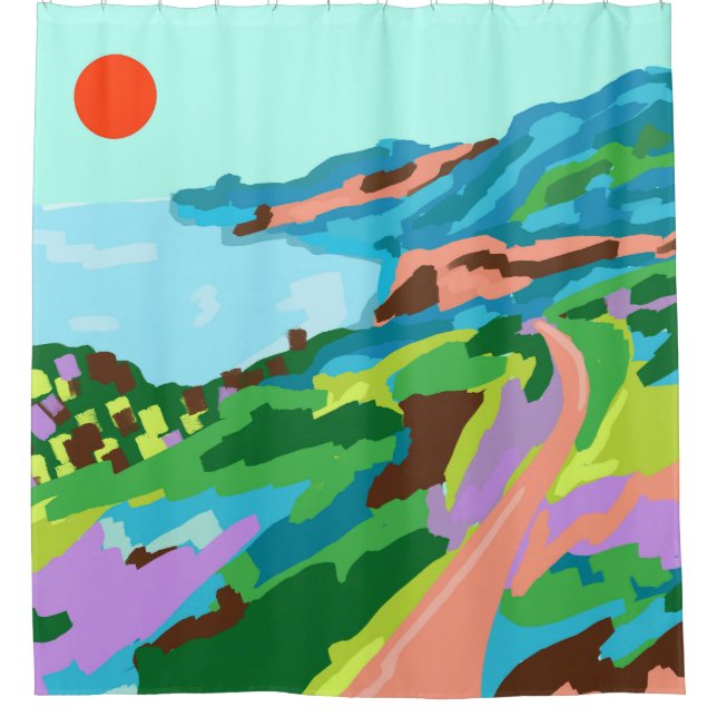 Vivid Vistas Duschvorhang (Vorderseite)