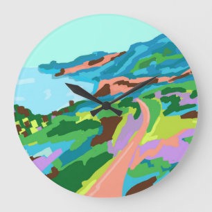 Vivid Vistas Große Wanduhr
