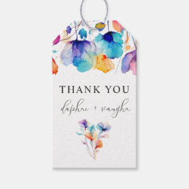 Vivid Watercolor Florals Geschenk-Tag Geschenkanhänger