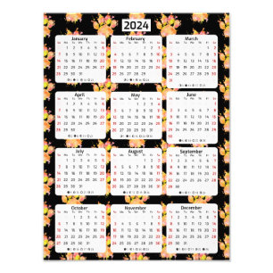 Vivid Watercolor Splash Dog Paw 2024 Kalender Fotodruck