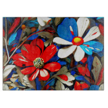 Vivid Wildblumen Cutting Board