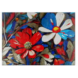 Vivid Wildblumen Cutting Board Schneidebrett