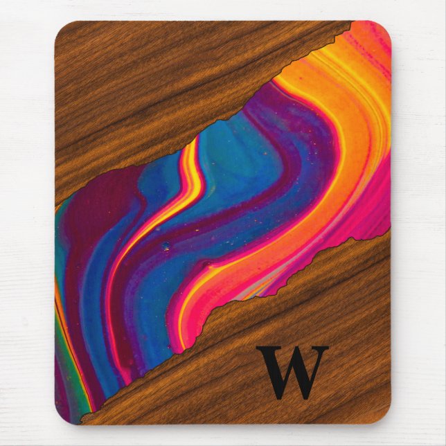Vivid Wood Colorful River Mousepad (Vorne)