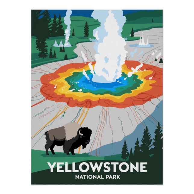 Vivid Yellowstone Nationalpark Poster (Vorderseite)