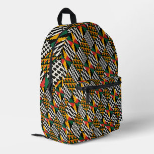 Vivide afrikanische Farben im grafischen Diamantmu Bedruckter Rucksack