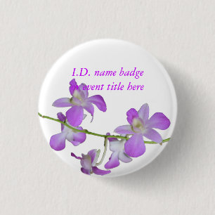 Vivide Blume Name Abzeichen Button