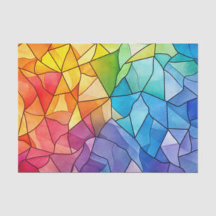 Vivide Rainbow-Farben, festgehaltener Glass-Effekt Seidenpapier