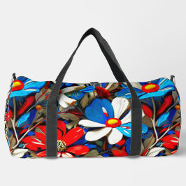 Vivide Wildblumen Große Duffeltasche Duffle Bag