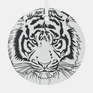 Vivider Tiger: majestätische Darstellung von Wildt Ornament Aus Glas