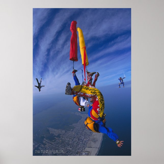 VividViews.com: Tube Dive Over Wildwood, NJ Print Poster (Vorne)