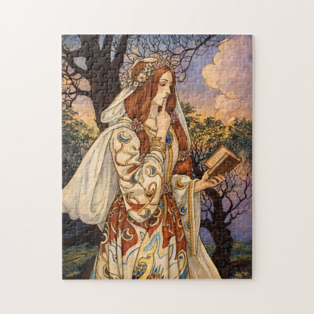 Vivien – Illustration im Jugendstil Puzzle (Vertikal)