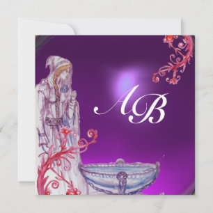 VIVIEN MONOGRAM Amethyst lila Einladung