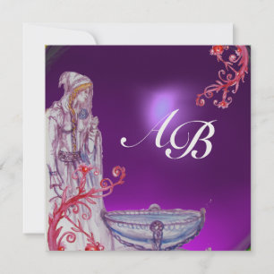 VIVIEN MONOGRAM Amethyst lila Eis Einladung