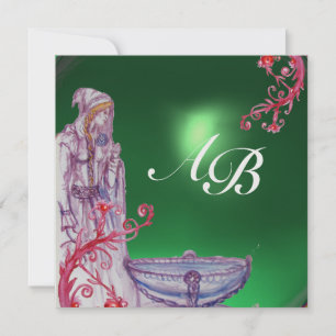 VIVIEN MONOGRAM grünes Eis Einladung